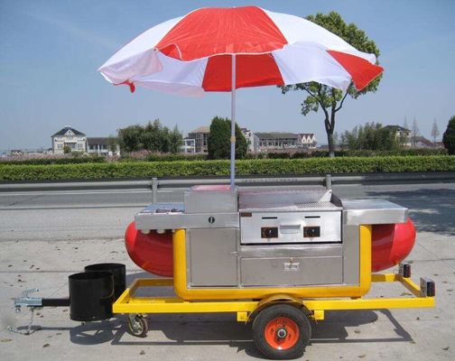 購入 高品質のカート ホットドッグ グリルとディープフライヤー ホットドッグトレーラー オンライン製造
