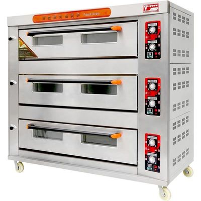 レストラン 焼物 ステンレス スチール 電気オーブン ピザ パン 焼物 商用 3 デッキ