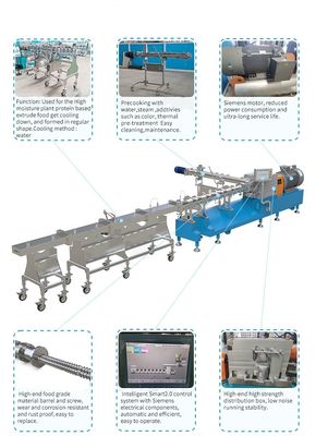 テクスチャ付きベーガンタンパク質製造機械 低湿度植物ベースの肉製造機械